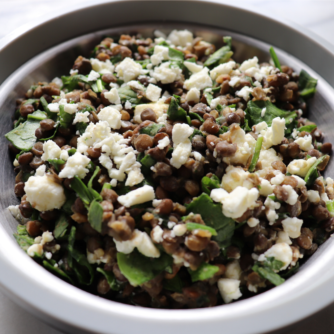 Lentils with Spinach and Feta Bonbowl